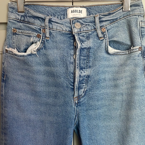 Agolde Riley High Rise Straight - Leg Jeans - Picture 6 of 16